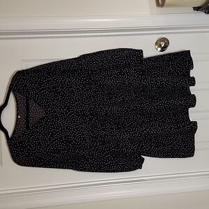 Black Polka Dot Mini Dress – Size Medium